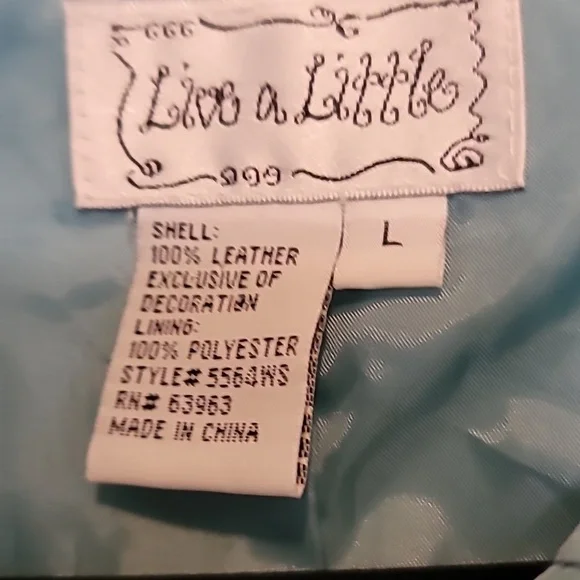 Live A Little Aqua Leather Jacket - Picture 2 of 9